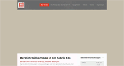 Desktop Screenshot of fabrik-k14.de
