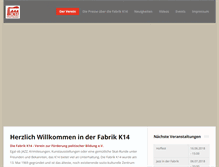 Tablet Screenshot of fabrik-k14.de